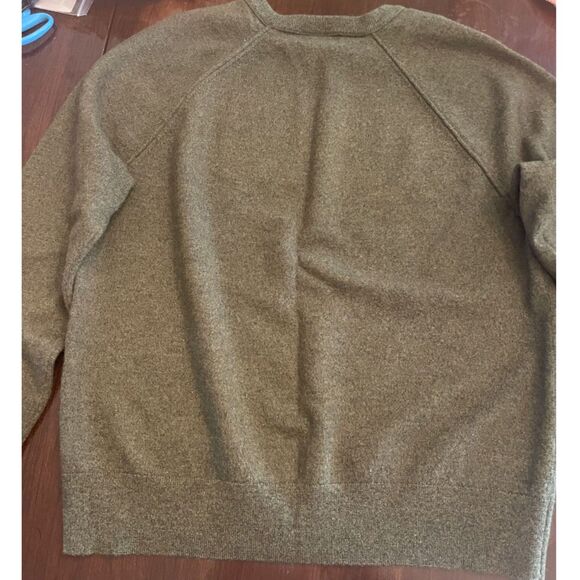 Banana Republic Mens Italian Merino Wool Fine Knit Sweater Sz XL Green Cozy Luxe - Picture 10 of 13